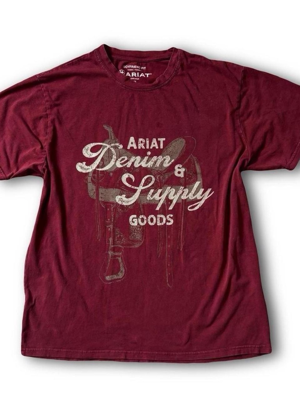 Ariat Maroon Red Denim & Supply Western Graphic Tee